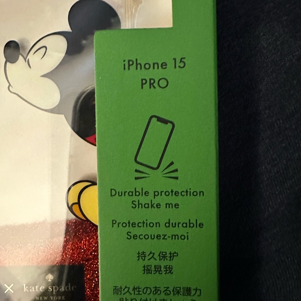 Kate Spade Mickey & Minnie iPhone 15Pro case - Picture 2 of 4